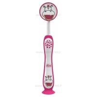 مسواک 6-3 سال طرح گاو رنگ صورتی چیکو Chicco