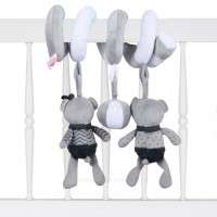آویز مارپیچ طرح خرس رنگ طوسی baby fun