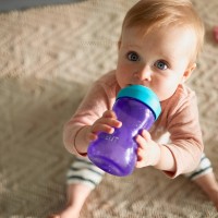 لیوان آبمیوه خوری سوپاپدار بنفش 300 میل اونت Avent