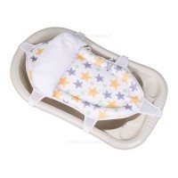 توری وان نوزاد فرم دار طرح ستاره طوسی زرد ایس ایز Isiz