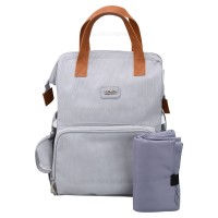 ساک لوازم کوله ای مدل لاکچری کبریتی رنگ طوسی روشن Fendi