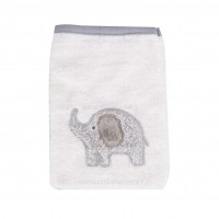 سرویس حوله 5 تیکه طرح فیل رنگ طوسی مادر کر