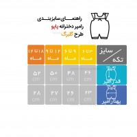 رامپر دخترانه طرح گلبرگ رنگ سفید پاپو papo