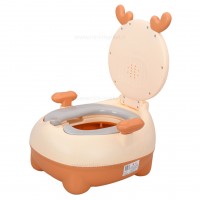 لگن آموزشي طرح گوزن رنگ کرم قهوه ای خارجی