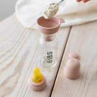 شیشه شیر پیرکس 110 میل رنگ کرم فاقد جعبه بیبز Bibs