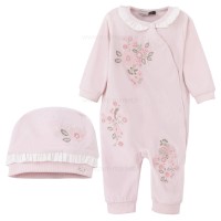 سرهمی مخمل اسپرت طرح گلدوزی رنگ صورتی ایندیگو Indigo