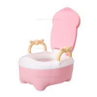 لگن آموزشی طرح گاو شاخدار رنگ صورتی برند خارجی