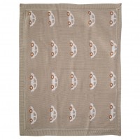 پتو بافت کلاه دار طرح ماشین رنگ کرم لیزا lisa