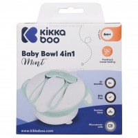 ظرف غذا چسبان و قاشق کیکابو Kikkaboo رنگ سبز