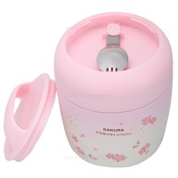 فلاسک غذا دو قسمتی رنگ صورتی Pinkah