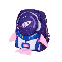 کوله پشتی کودک طرح فضانورد رنگ بنفش