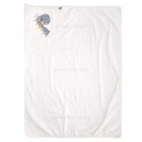 سرویس حوله 5تیکه طرح دایناسور رنگ سفید طوسی مادرکر