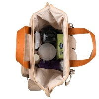 ساک لوازم کوله ای لاکچری کبریتی رنگ نسکافه ای Qz