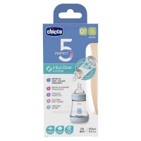 شیشه شیر پرفکت 150 میل 0+ ماه رنگ آبی چیکو Chicco