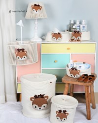 آباژور طرح سنجاب رنگ کرم ایسیز Isiz