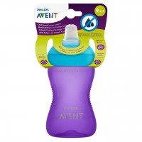 لیوان آبمیوه خوری سوپاپدار بنفش 300 میل اونت Avent