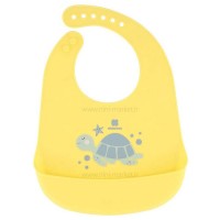 پیشبند سیلیکونی بزرگ طرح لاکپشت رنگ زرد کیکابو Kikkaboo