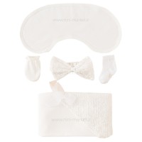 سرویس 13 تیکه طرح آنائل رنگ سفید نیلی