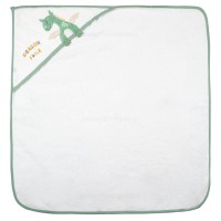 سرویس حوله 5 تیکه طرح اسب دایناسور رنگ سفید سبز Papo