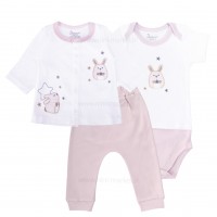 سه تیکه اسپرت خرگوش سایز رنگ صورتی دانالو