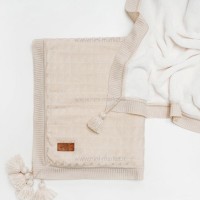 پتو بافت داخل خزدار رنگ کرم لیسا دیاموند Lisa Diamond