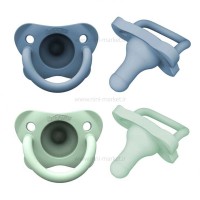 پستانک دو عددی سیلیکونی رنگ آبی و سبز دکتر بروان Dr.brown