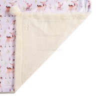 پتو دورپیچ مخمل طرح آهو برند کارترز Carters