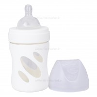 شیشه شیر 180 میل پیرکس کاور دار رنگ سفید Twistshake