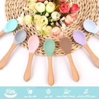 قاشق و چنگال چوبی رنگ طوسی اوی اوی Oi Oi
