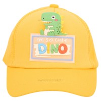 کلاه اسپرت طرح دایناسور رنگ زرد برند خارجی