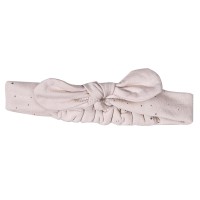 پیراهن دخترانه طرح خرگوش خال خال رنگ کرم طوسی پاپو Papo