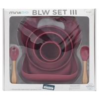 ست ظرف غذا 6 تیکه رنگ زرشکی minik oioi