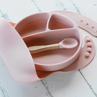 ست ظرف غذا تمام سیلیکونی رنگ طوسی مینیک اویاوی Minik OiOi