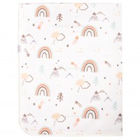 زیرانداز تعویض طرح رنگین کمان رنگ کرمی سایز بزرگ ایسیز