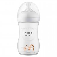 شیشه شیر 260 میل نچرال طرح زرافه بدون جعبه فیلیپس اونت Philips Avent