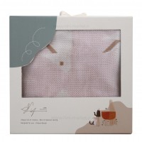 پتو بافت کلاه دار طرح خرگوش رنگ صورتی لیزا lisa