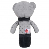 جغجغه سوسیسی طرح خرس پسر رنگ طوسی baby fun