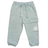 بلوز شلوار پسرانه طرح میکی موس رنگ کرم سبز پاپو Papo