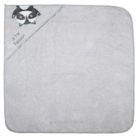 سرویس حوله 5 تیکه طرح راکن رنگ طوسی Papo