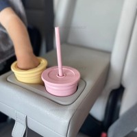لیوان دو کاره سیلیکونی رنگ زرد مینیک اوی اوی Minik Oioi