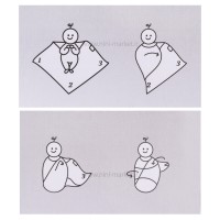 دورپيچ نخي طرح پروانه رنگ صورتي Swaddles