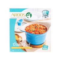قابلمه عروس Aroos مدل دیاکو مشکی سایز 12